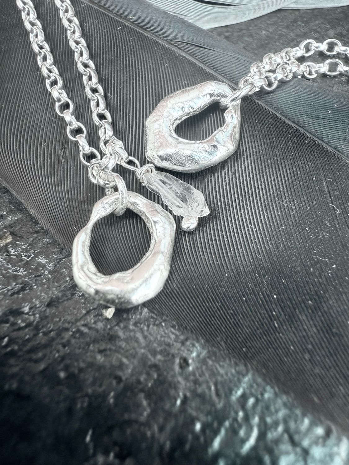 Silver Hagstone Bracelet (with optional Herkimer Diamond Charm)