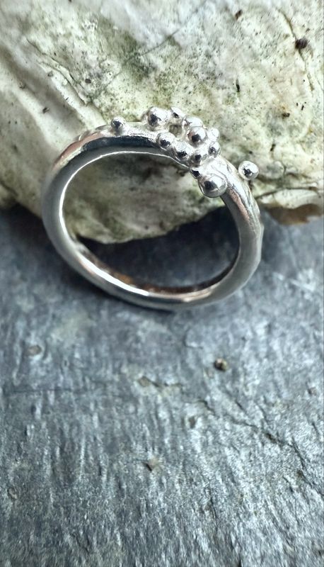 Sterling Silver Bubble Ring | M Sterling Silver Bubble Ring | M