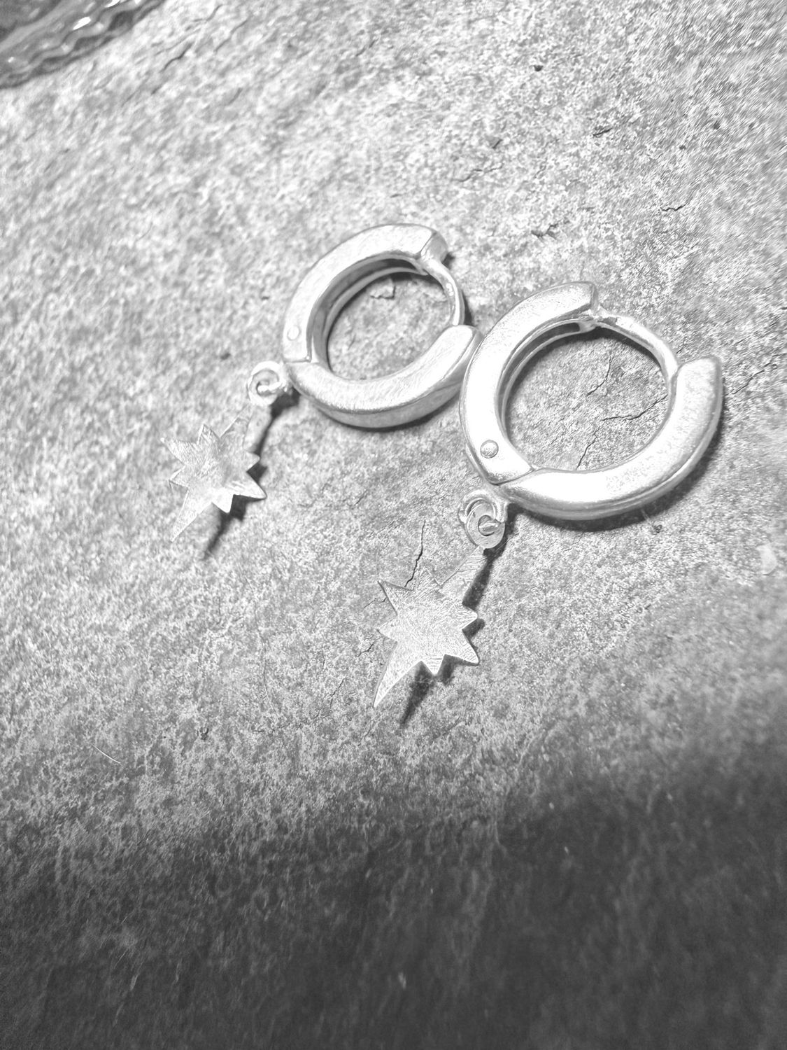 Huggie Hoops North Star/Pole Star Earrings Huggie Hoops North Star/Pole Star Earrings