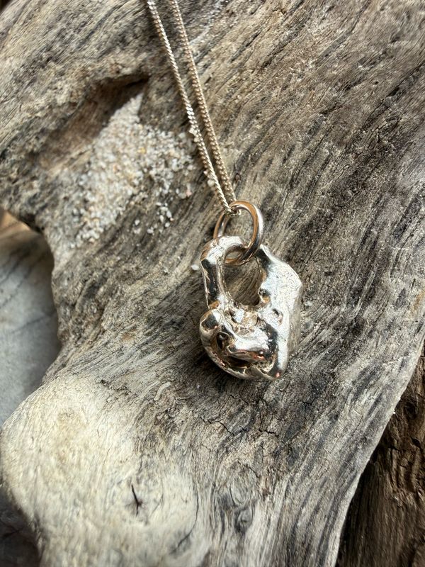 Molten Silver Dainty Necklace Molten Silver Dainty Necklace