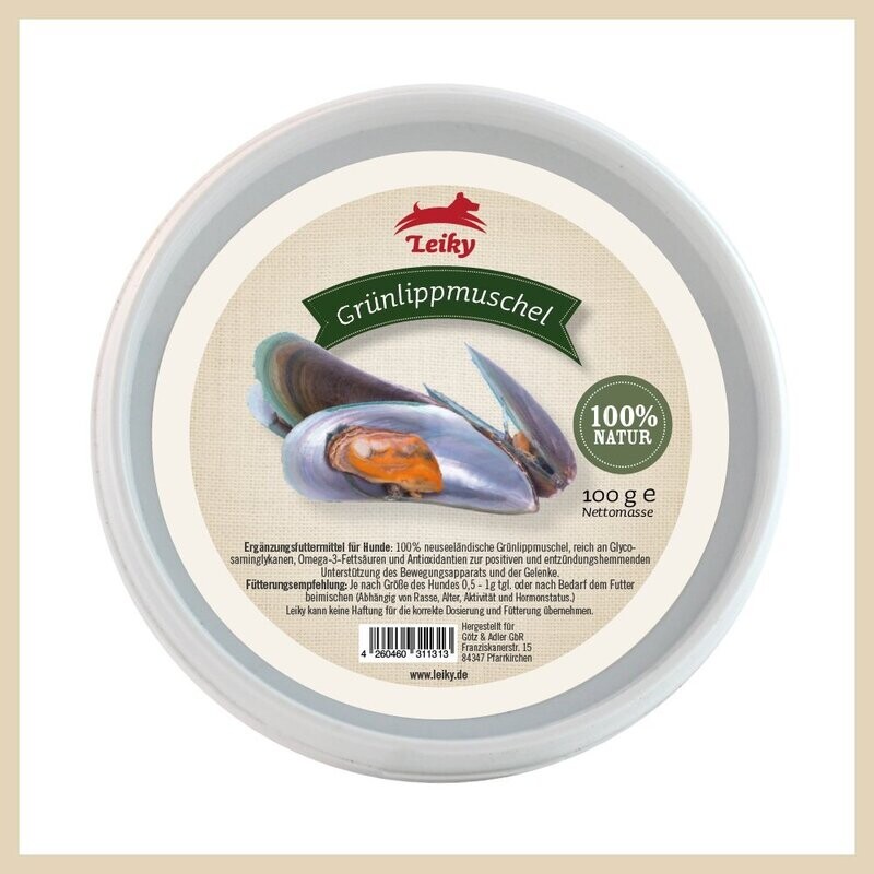 Leiky Grünlippmuschel 100g Leiky Grünlippmuschel 100g
