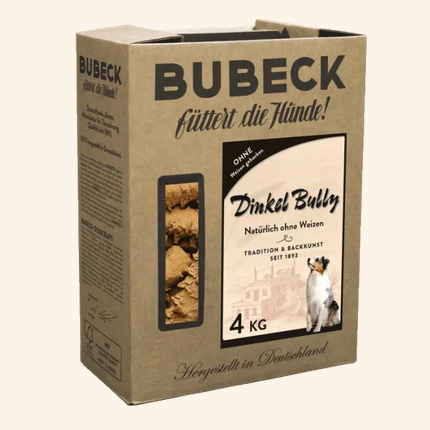 Bubeck Hundekuchen, Dinkel Bully Biskuit - weizenfrei Bubeck Hundekuchen, Dinkel Bully Biskuit - weizenfrei