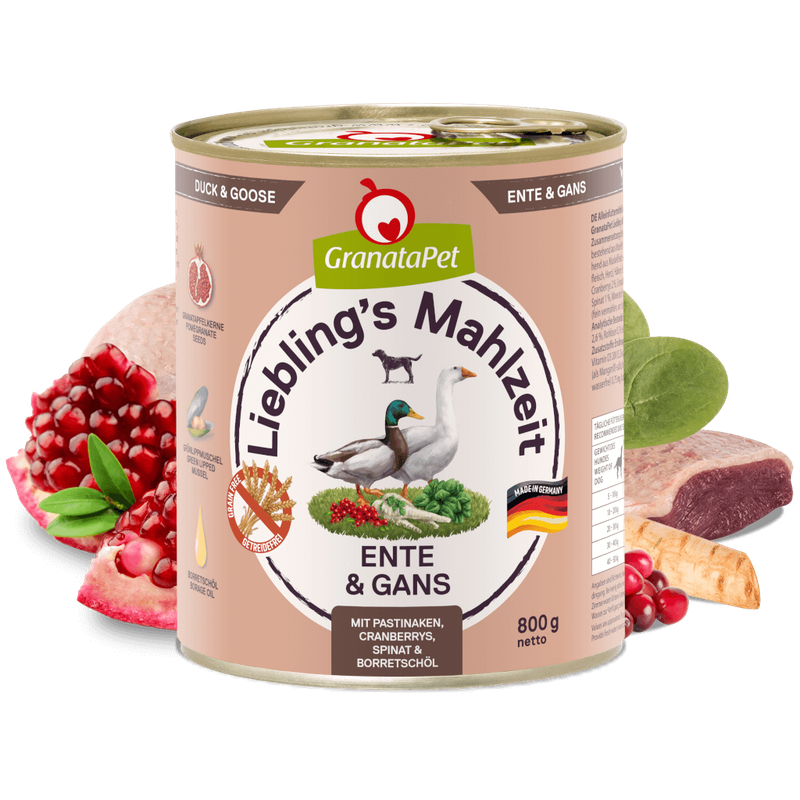 GranataPet Ente & Gans 800g, Nassfutter für Hunde GranataPet Ente & Gans 800g, Nassfutter für Hunde