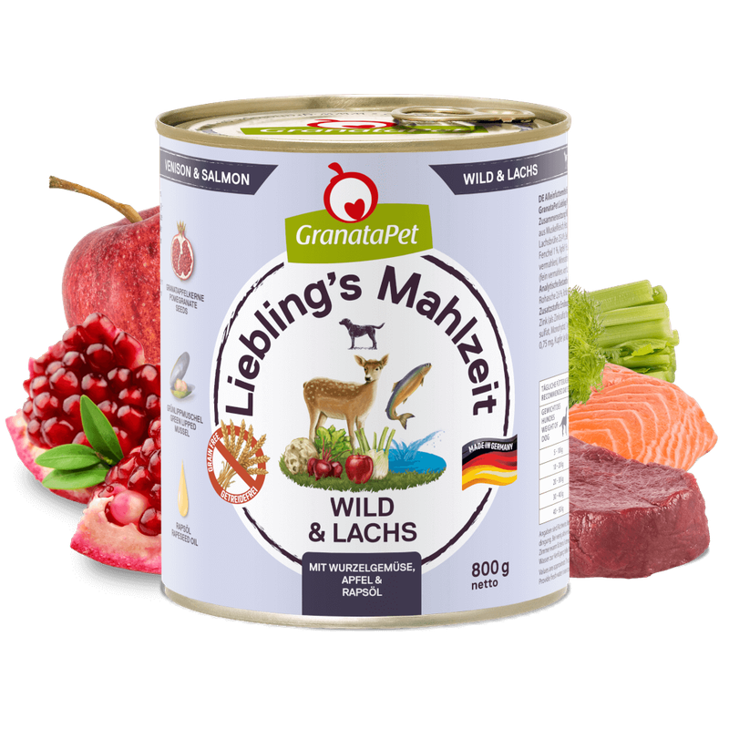 GranataPet Wild & Lachs 800g, Nassfutter für Hunde GranataPet Wild & Lachs 800g, Nassfutter für Hunde