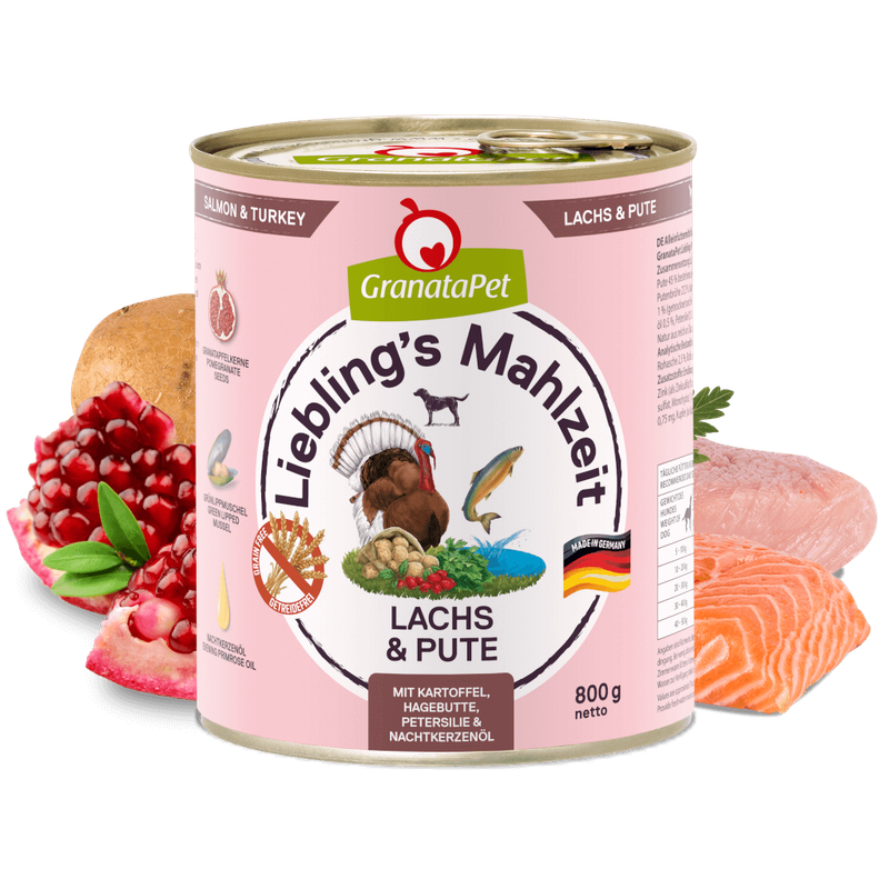 GranataPet Lachs & Pute 800g, Nassfutter für Hunde GranataPet Lachs & Pute 800g, Nassfutter für Hunde