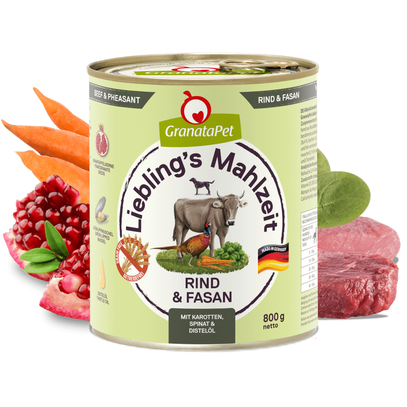 GranataPet Rind & Fasan 800g, Nassfutter für Hunde GranataPet Rind & Fasan 800g, Nassfutter für Hunde