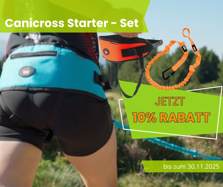 Canicross Starter-Set, I-DOG Hüftgurt One + Zugleine One