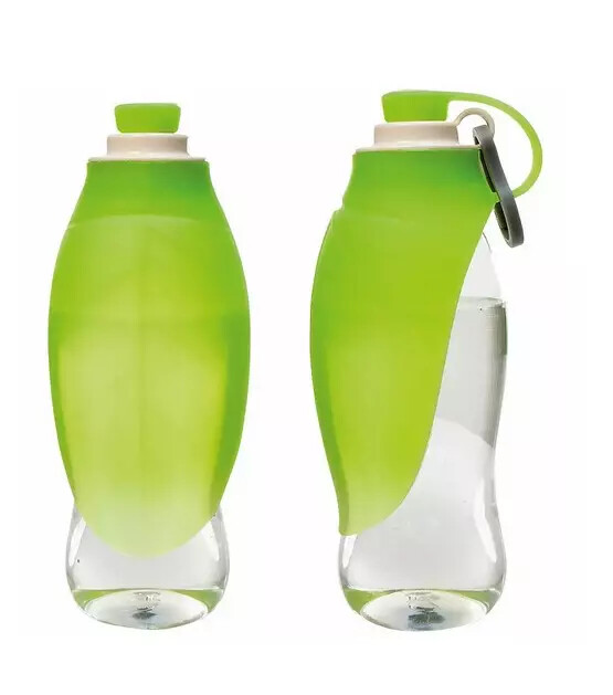 Hunde Trinkflasche mit Silikon-Trinkblatt Hunde Trinkflasche mit Silikon-Trinkblatt