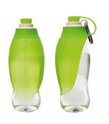 Hunde Trinkflasche mit Silikon-Trinkblatt Hunde Trinkflasche mit Silikon-Trinkblatt