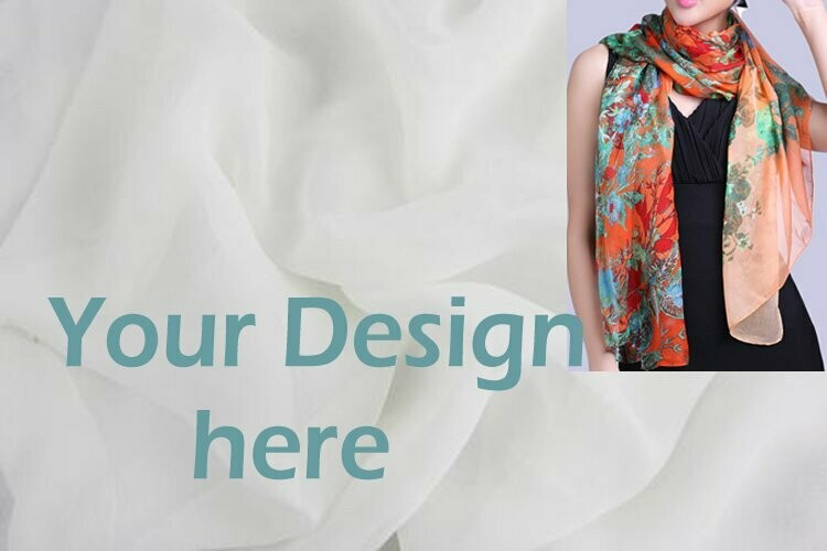 Silk  Scarf on 8mm Silk Georgette