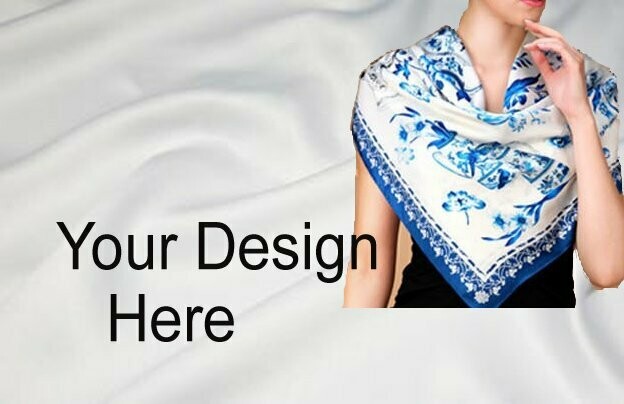 Silk  Scarf on 14mm Silk Twill