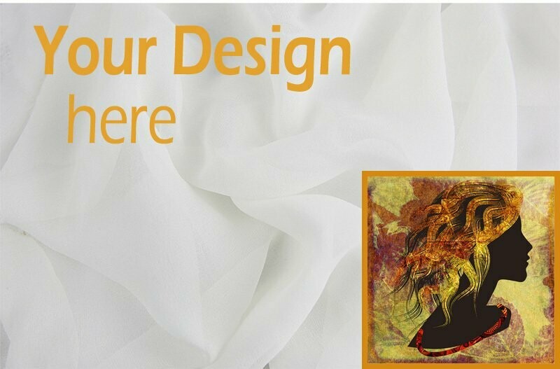Custom Silk Printing- Silk Georgette (8mm)-43.3" (110cm) of width *** The quantity unit is  METER