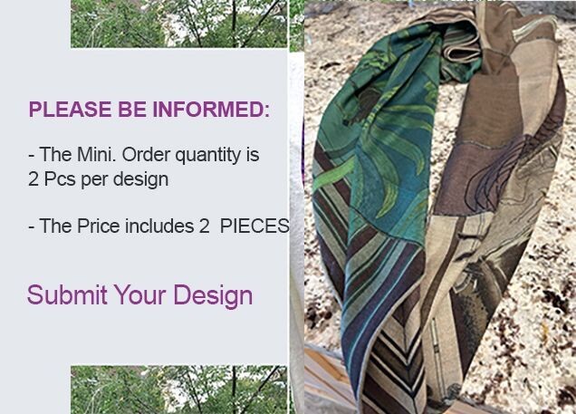 Double-Sided Printing in Wool+Silk Blend