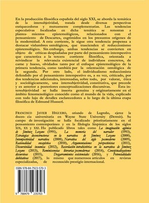 INTERSUBJETIVIDAD CONSTITUTIVA. FILOSOFIA ESPAÑOLA DEL SIGLO XXI