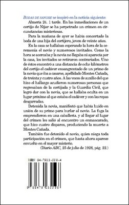 BODAS DE SANGRE, FEDERICO GARCIA LORCA