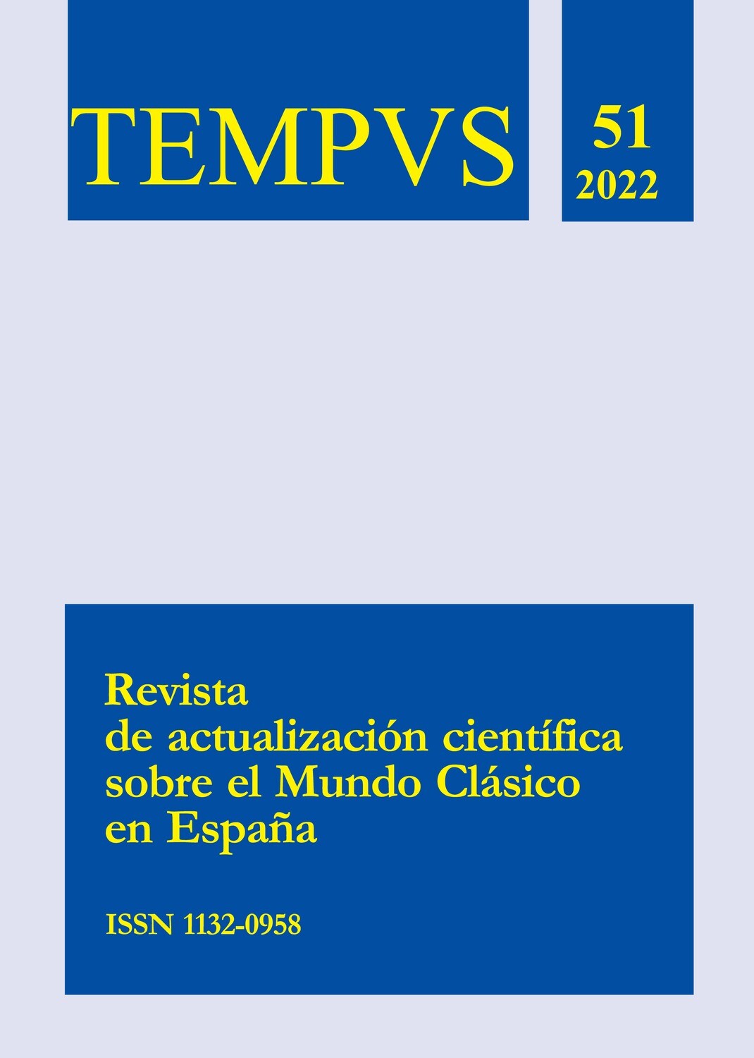 REVISTA TEMPVS Nº 51 - AÑO 2022