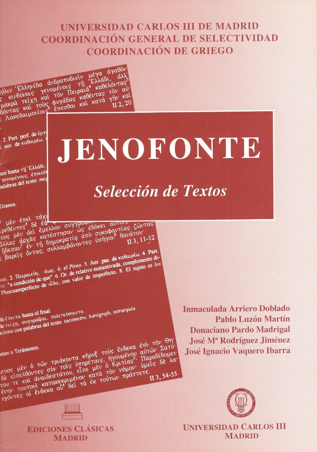 JENOFONTE, SELECCIÓN DE TEXTOS