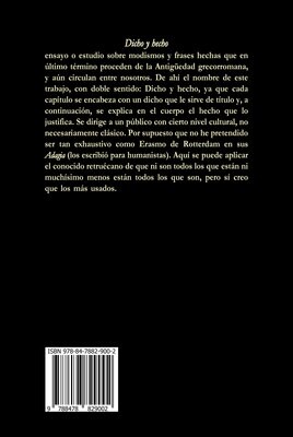 DICHO Y HECHO, DESDE LA ANTIGÜEDAD A NUESTROS DÍAS