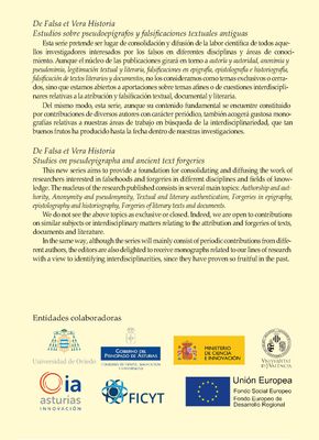 DE FALSA ET VERA HISTORIA V: ESTUDIOS SOBRE PSEUDOEPÍGRAFOS Y FALSIFICACIONES TEXTUALES ANTIGUAS