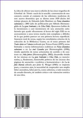 CRISTÓBAL DE VIRUÉS, OBRAS TRÁGICAS  (La gran Semíramis - La cruel Casandra - Atila furioso - La infelice Marcela - Elisa Dido)