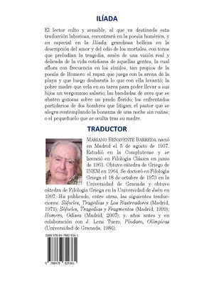 HOMERO, ILÍADA (MARIANO BENAVENTE BARREDA)