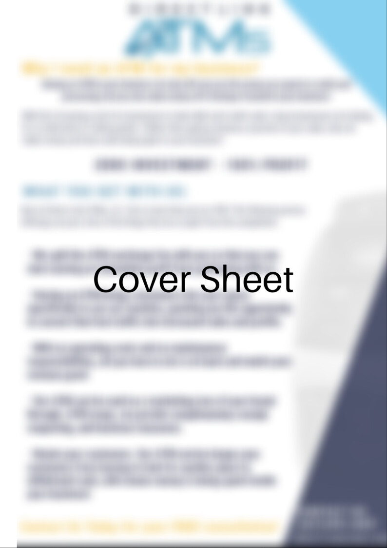 Cover Sheet