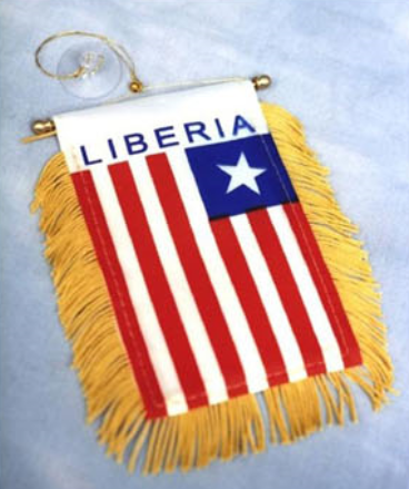 Liberian Car Mirror Flag