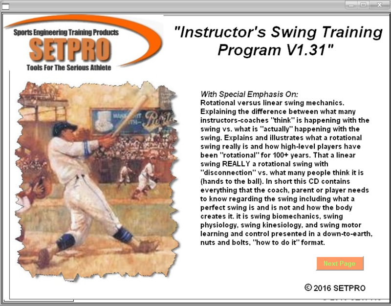 SETPRO Swing Instructor Program V1.31