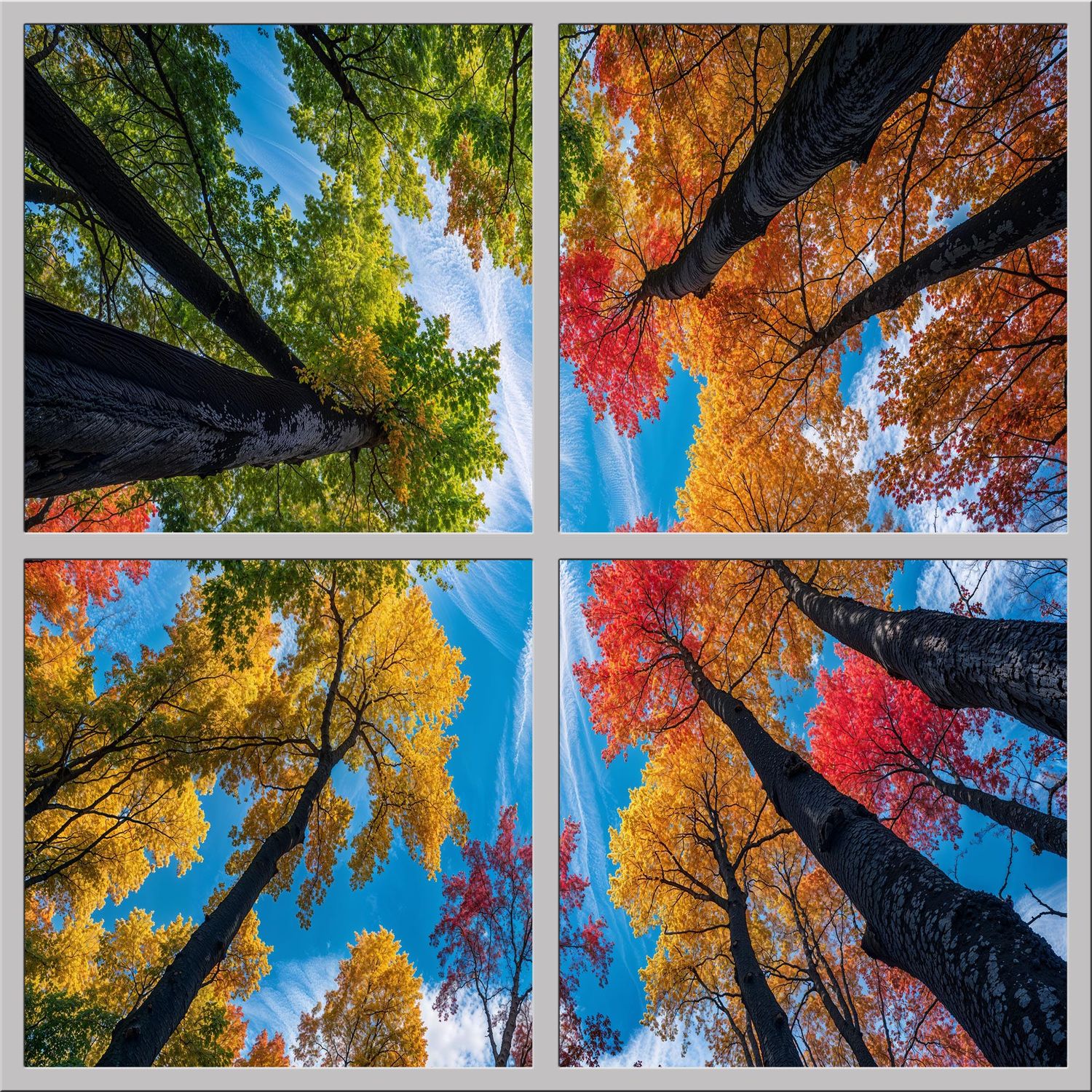 Sky Trees Flowers LED Ceiling Light Panels - Autumn Spectrum Canopy - 600x600 Sky Trees Flowers LED Ceiling Light Panels - Autumn Spectrum Canopy - 600x600