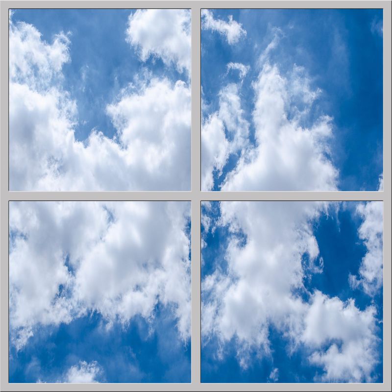 Sky Clouds LED Ceiling Light Panels - Dynamic Cloud Formations - 600x600