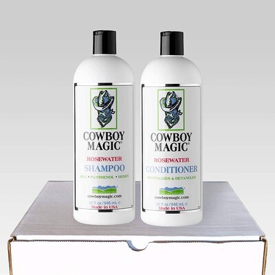 Cowboy Magic Rosewater Shampoo & Conditioner Bundle (946 mL) - All Hair types. Horses, Pets and Humans.