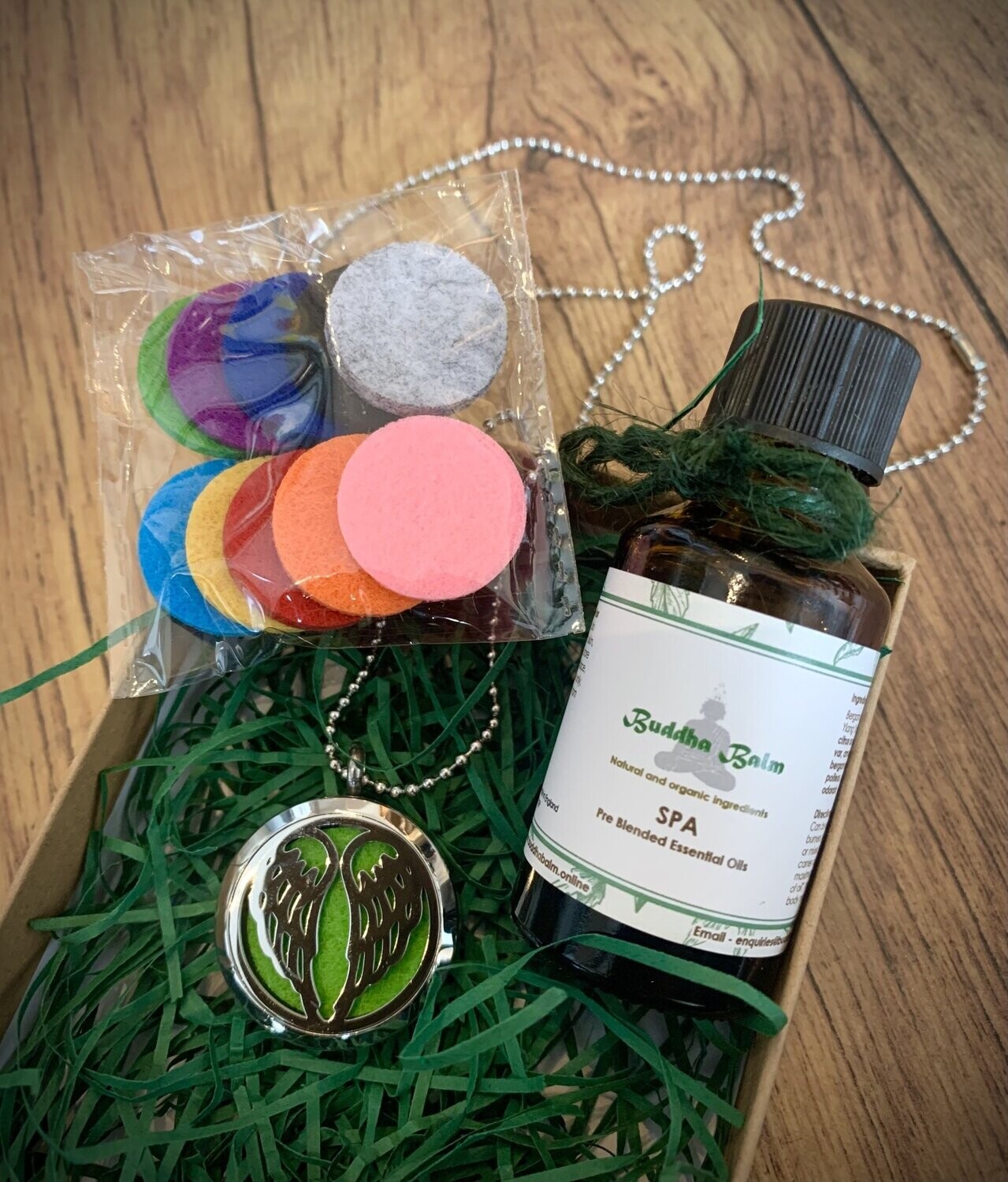 Buddha Balm Aromatherapy Angel Wing Necklace Gift Set - Spa Essential Oil  Blend 25ml