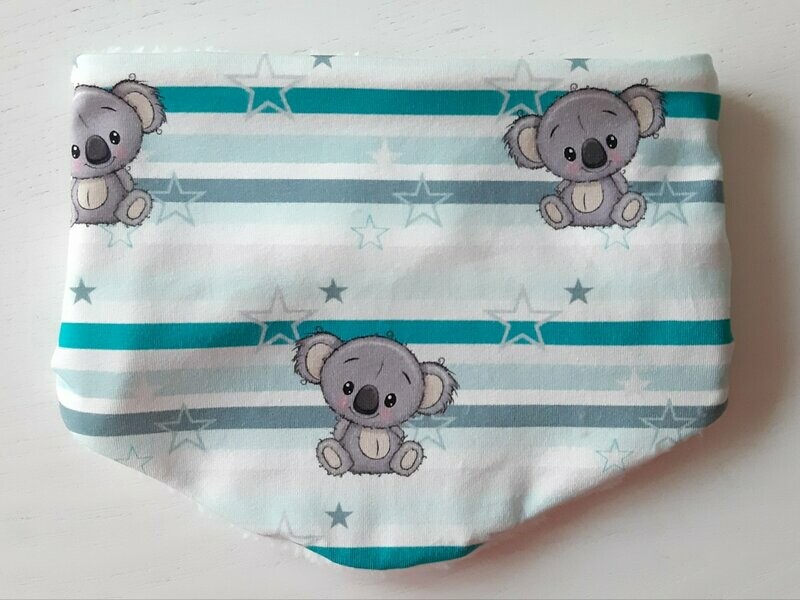 Halstuch mit Druckknöpfen mit Kuschelfleece gefüttert