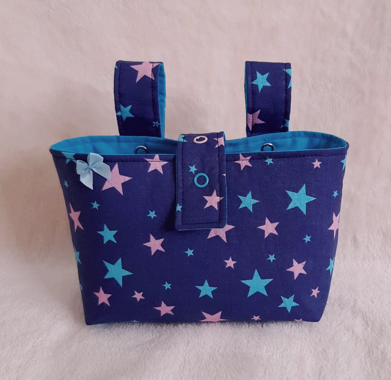 Kinder Lenkertasche Sterne blau rosa