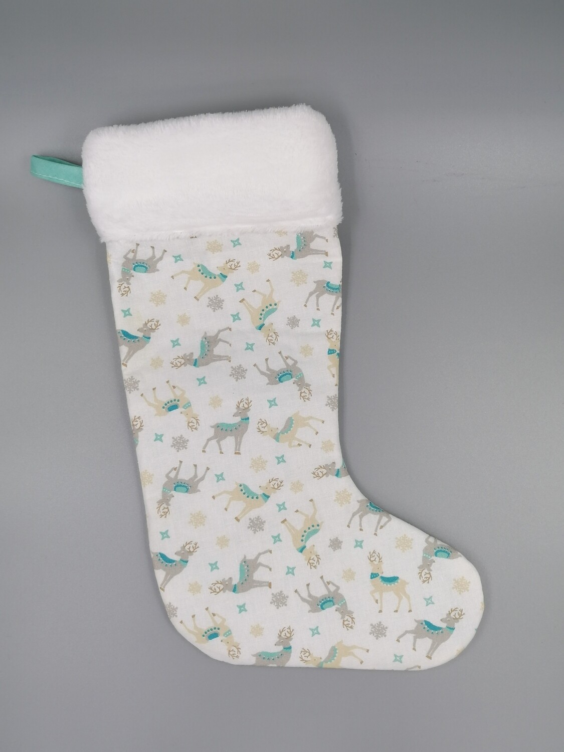 genähter Nikolausstiefel / Weihnachtsstiefel mit Teddyfleece