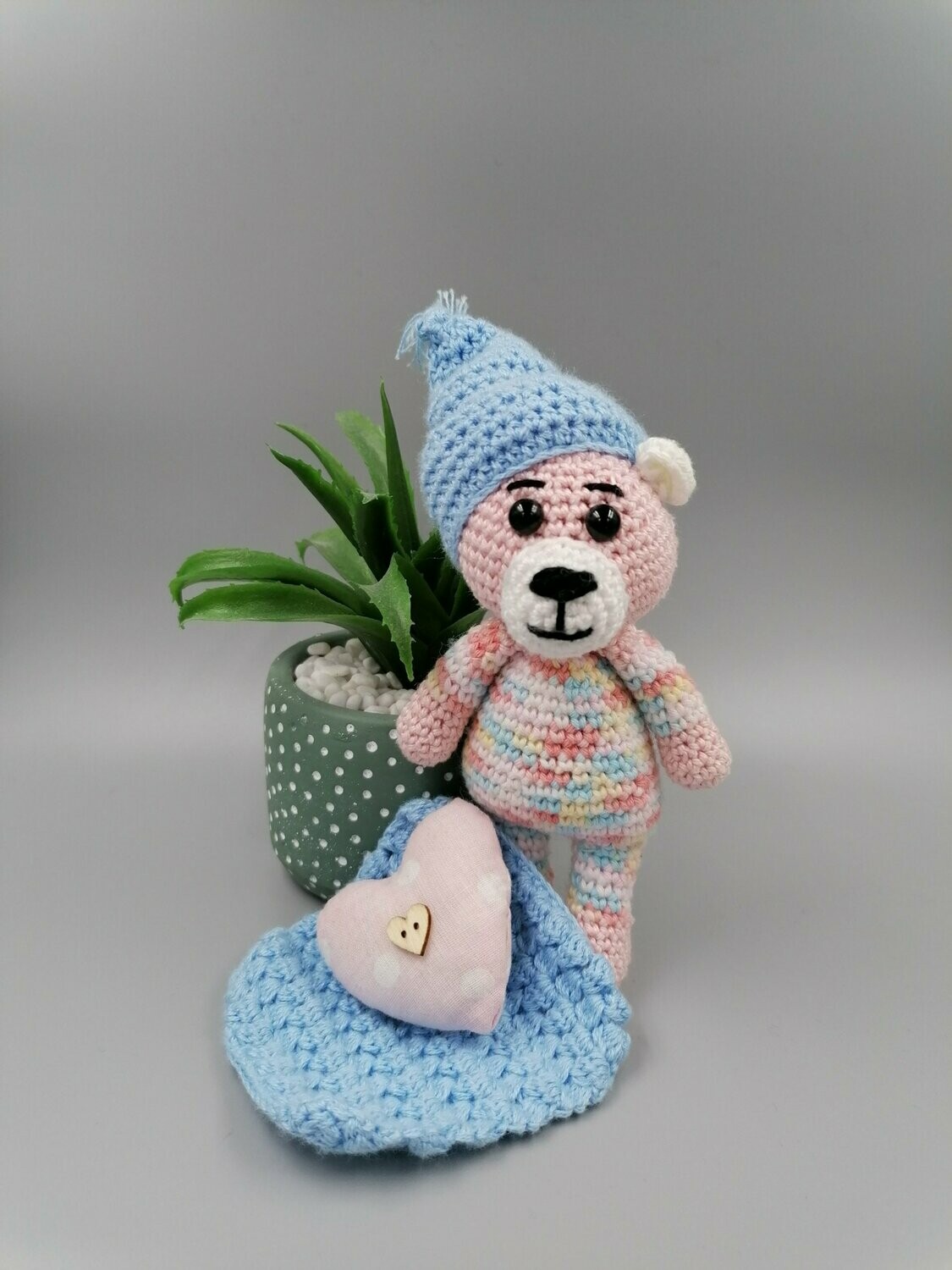 gehäkelter Teddy "Schlafmütze""