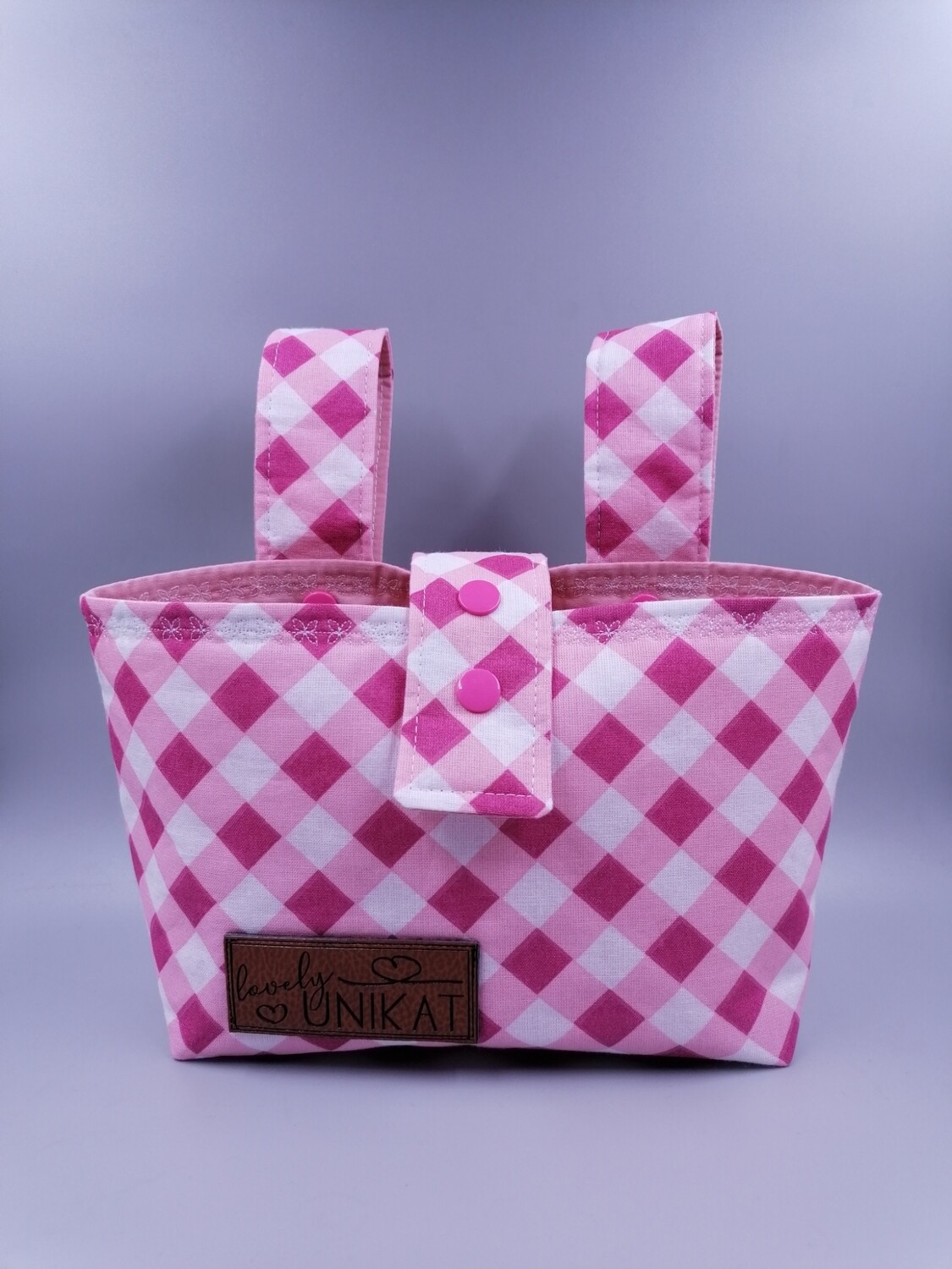 Kinder Lenkertasche rosa pink Rautenmuster