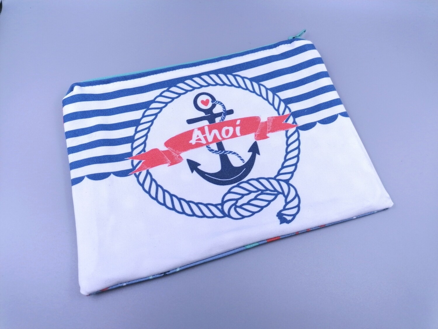 Kosmetiktasche Notfalltasche maritim ahoi Anker 21x14 cm