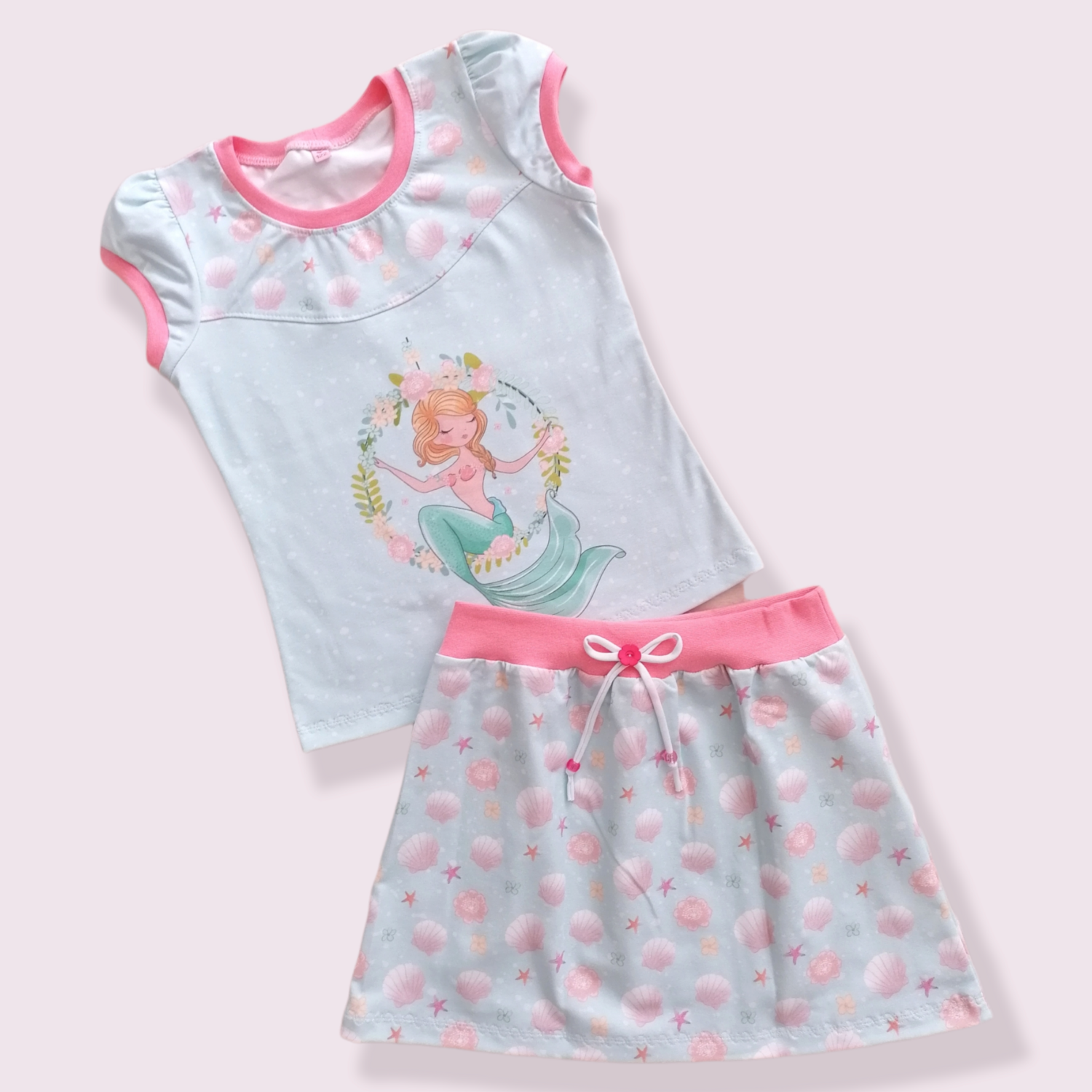 Set aus T-shirt und Rock Meerjungfrau mermaid Gr. 122/128
