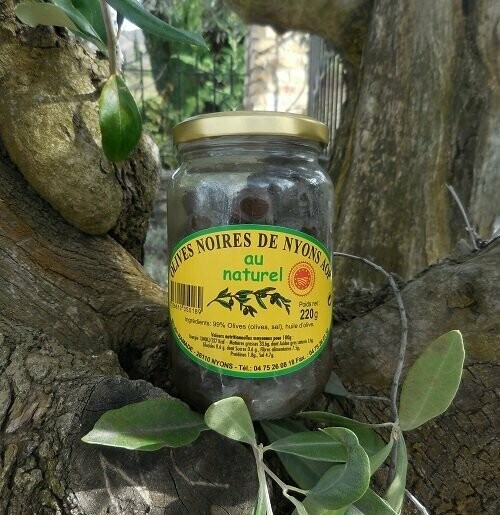 Olives noires de Nyons AOP Nature -  Bocal 220 g