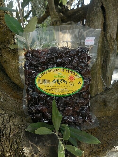 Olives noires de Nyons AOP nature -  Sachet sous vide 500 g