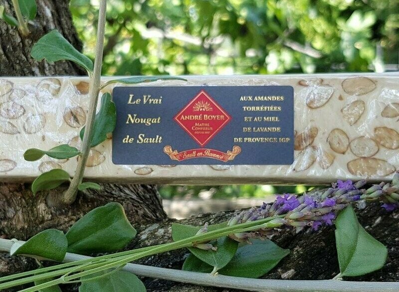 Le vrai nougat blanc de Sault - Barre de 100 grs