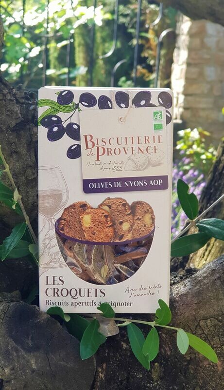 Croquet BIO* aux olives de Nyons AOP - Boite de 90grs
