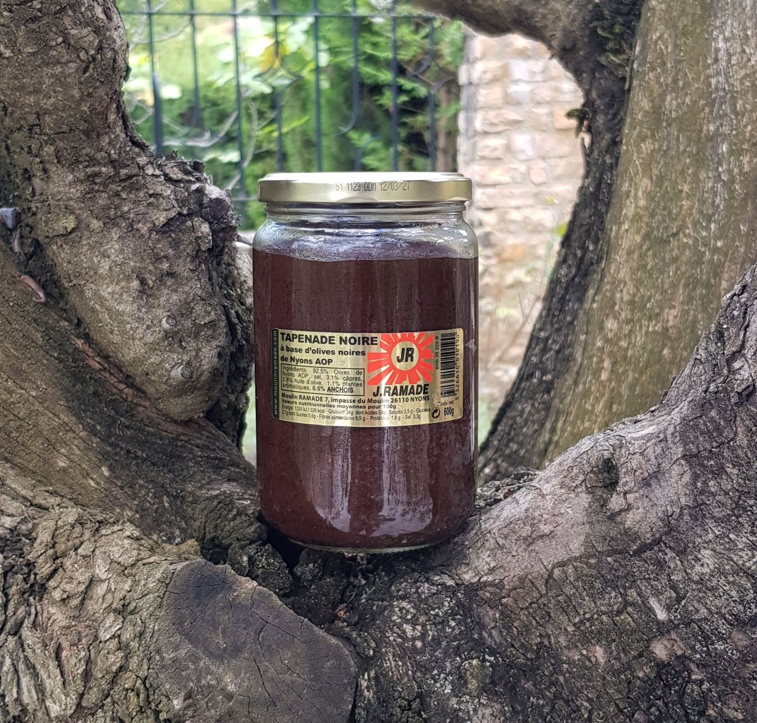 Tapenade à base d'olives de Nyons AOP- Pot de 600grs