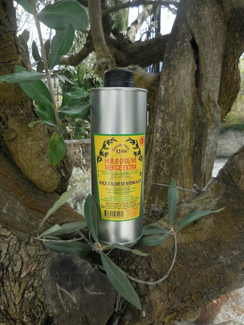 Huile d'olive de Nyons AOP - Bidon métal 50 cl