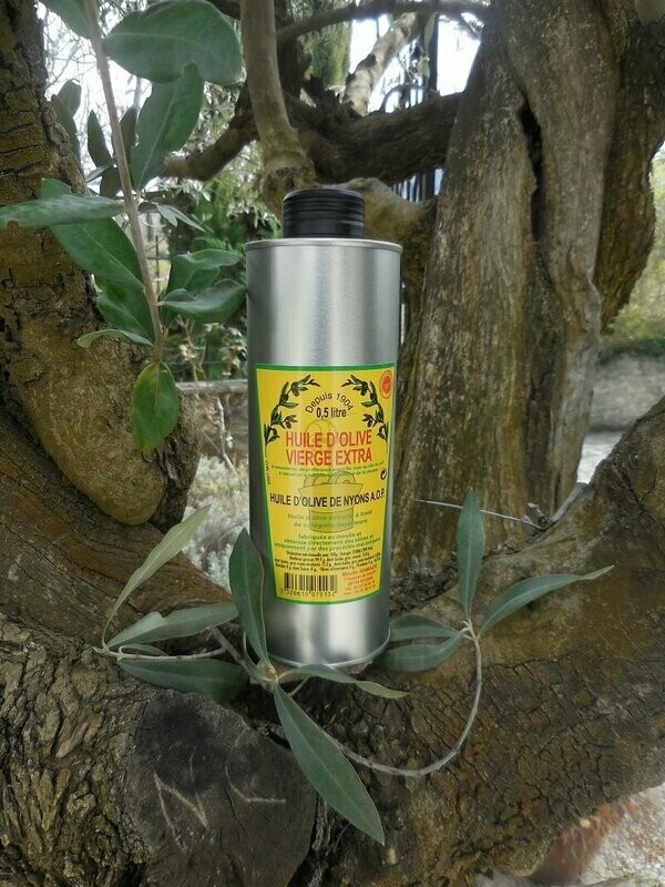 Huile d'olive de Nyons AOP - Bidon métal 50 cl