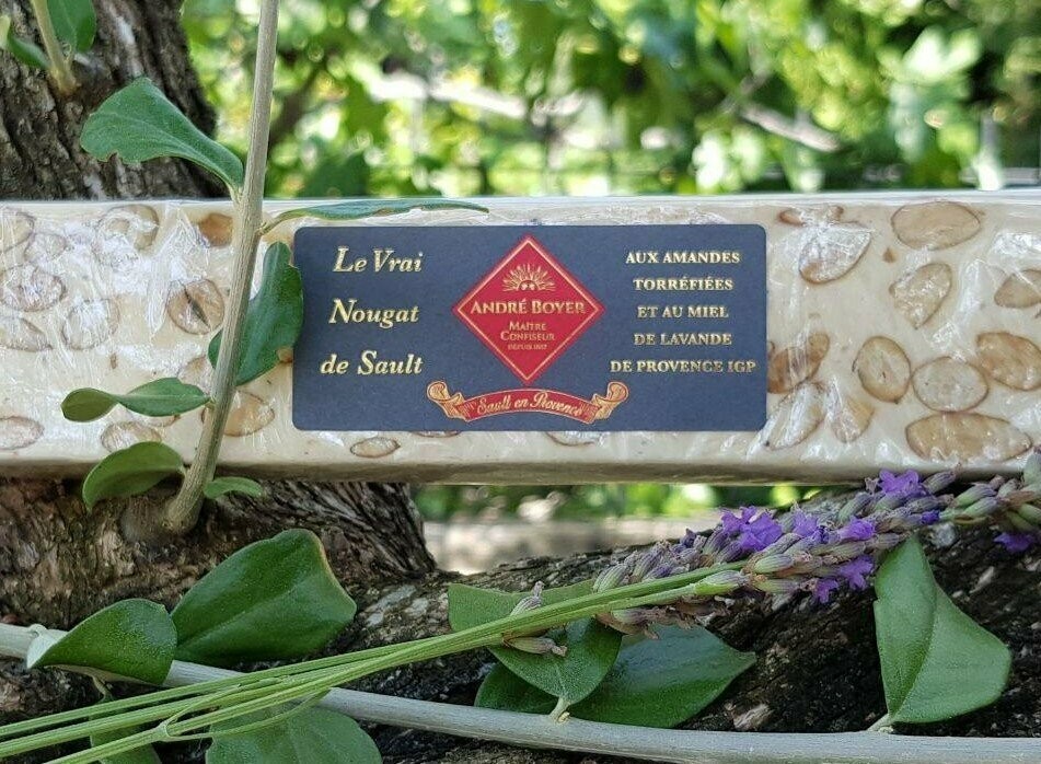 Le vrai nougat blanc de Sault - Barre de 100 grs