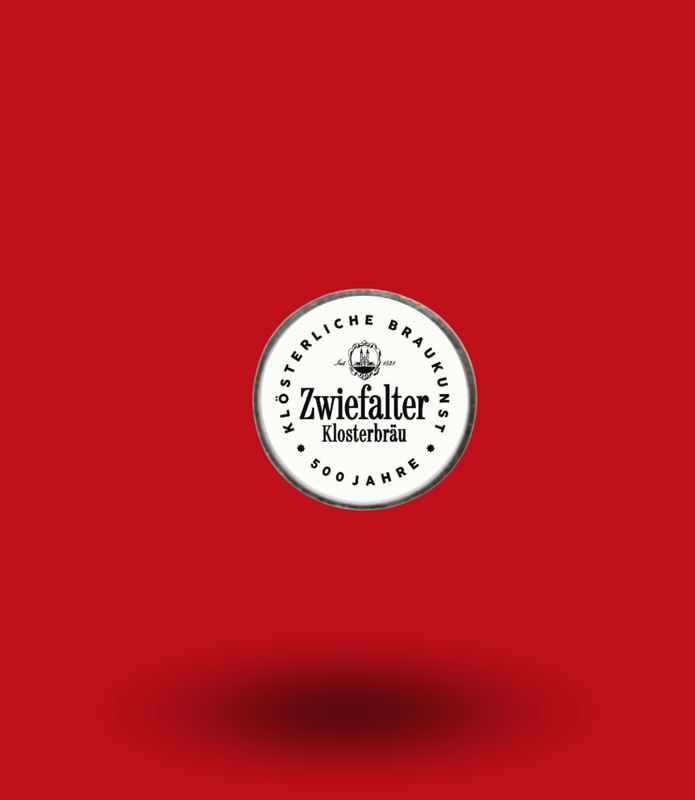 Original Zwiefalter Klosterbräu Gaudi Knopf zum Anstecken 20 mm // schlicht