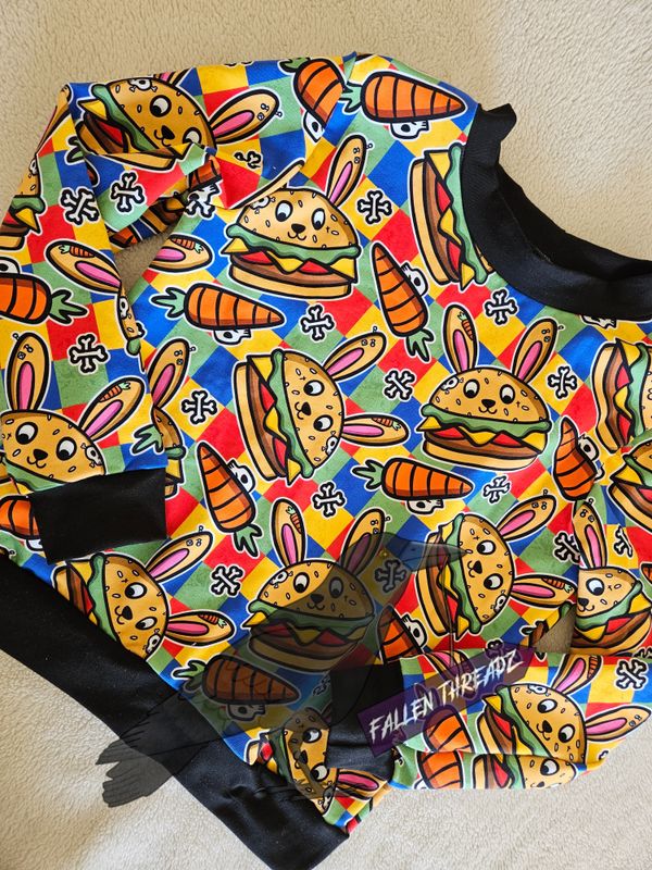 Bunny burger jumper 5-6 years