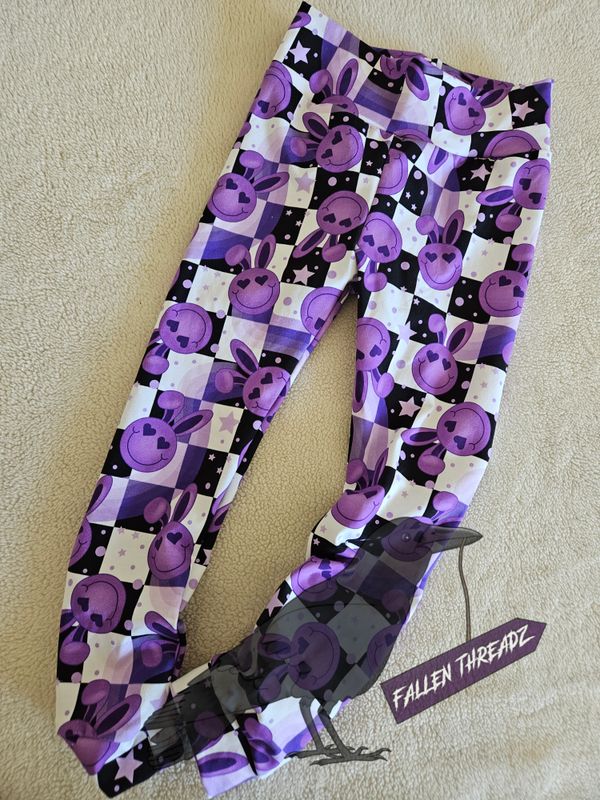 4-5 years purple bunny leggings